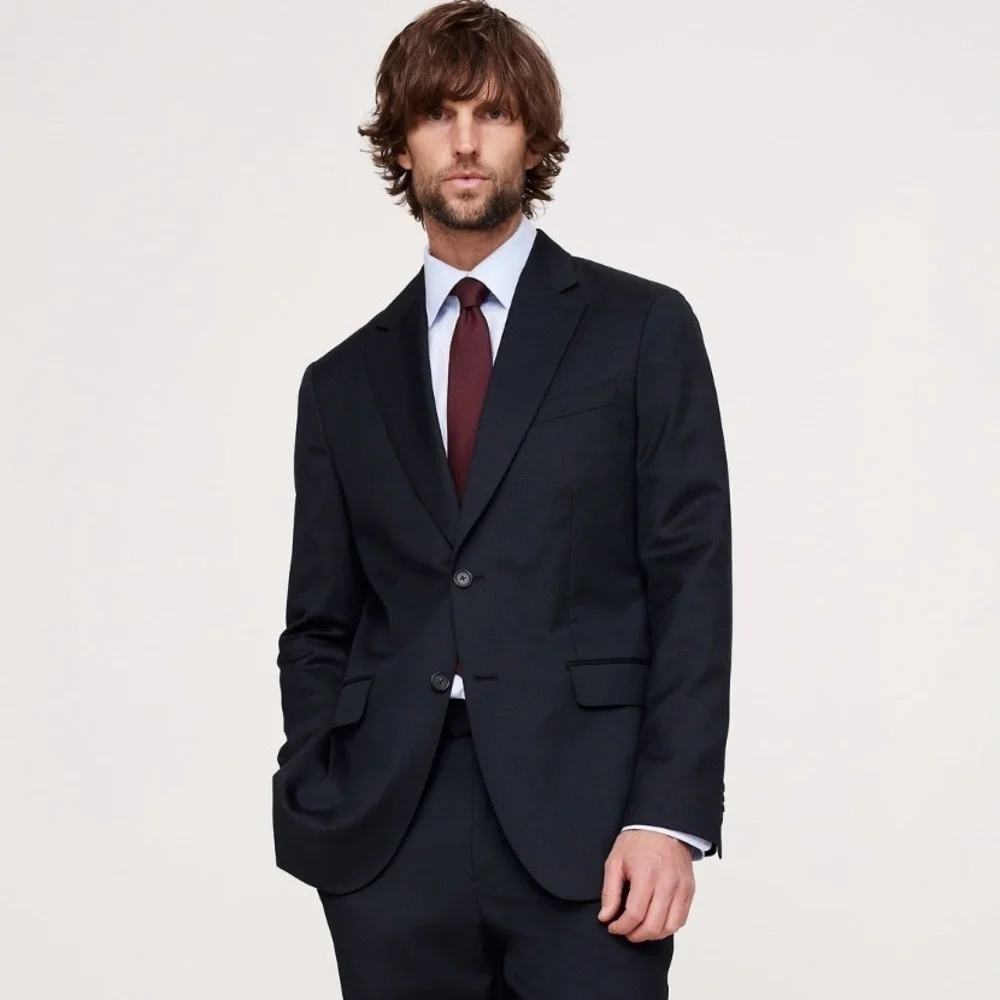 NWT! Banana Republic Navy Blue Signature Italian Houndstooth Suit Jacket 💖